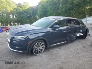 2021 Lincoln Nautilus Reserve with VIN 2LMPJ8KP8MBL16884, listed as a Copart auction lot 53690045 with 33,244 mi miles and Salvage title. Bid and sale history available at DreamBid. Image 1.