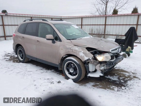 2014 Subaru Forester 2.5i Premium with VIN JF2SJACC3EG414875, listed as a IAAI auction lot 41450947 with 210,937 mi miles. Bid and sale history available at carsss.com. Image 1.