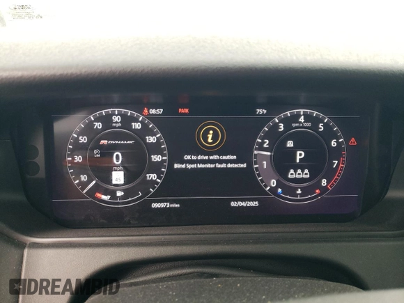 2019 Land Rover Range Rover Velar with VIN SALYM2EV1KA218820, listed as a Copart auction lot 50502465 with 90,973 mi miles and Salvage Title. Bid and sale history available at DreamBid. Image 9.