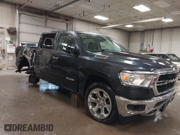 2019 Ram 1500 Big Horn/Lone Star with VIN 1C6RRFFGXKN817476, listed as a IAAI auction lot 41377652 with 76,184 mi miles. Bid and sale history available at carsss.com. Image 1.
