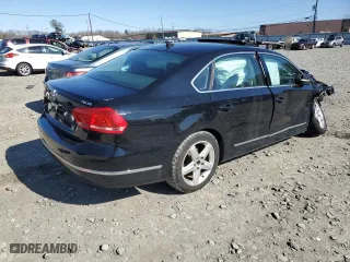 2014 Volkswagen Passat TDI SE w/Sunroof with VIN 1VWBN7A36EC094271, listed as a Copart auction lot 48369445 with 0 mi miles and Salvage Title. Bid and sale history available at carsss.com. Image 3.