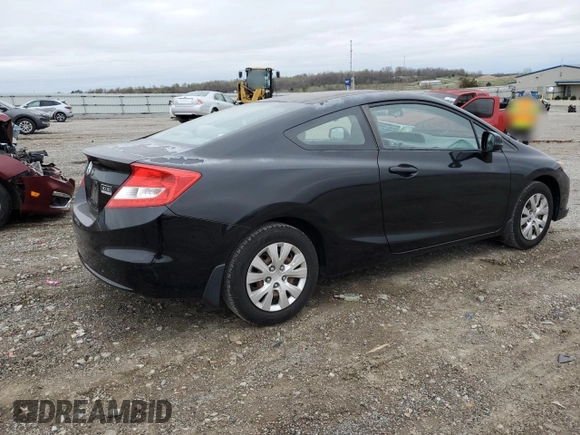 2012 Honda Civic Cpe LX with VIN 2HGFG3B5XCH553451, listed as a Copart auction lot 51416055 with 89,845 mi miles and Salvage Title. Bid and sale history available at carsss.com. Image 3.