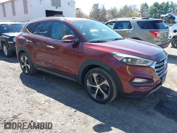 2016 Hyundai Tucson Eco with VIN KM8J3CA29GU052657, listed as a IAAI auction lot 42170324 with 80,681 mi miles. Bid and sale history available at carsss.com. Image 1.