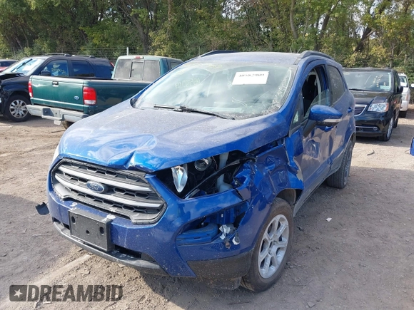 2019 Ford EcoSport SE with VIN MAJ6S3GL2KC289329, listed as a IAAI auction lot 40582909 with 82,156 mi miles and . Bid and sale history available at DreamBid. Image 6.
