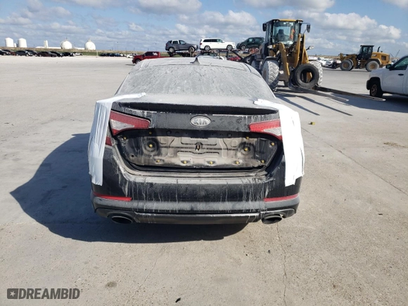 2012 Kia Optima SX with VIN 5XXGR4A6XCG013386, listed as a Copart auction lot 53230285 with 0 mi miles and Salvage Title. Bid and sale history available at carsss.com. Image 6.
