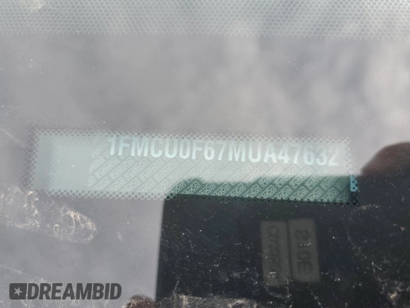 2021 Ford Escape S with VIN 1FMCU0F67MUA47632, listed as a Copart auction lot 53497625 with Not provided miles and Salvage title. Bid and sale history available at DreamBid. Image 14.