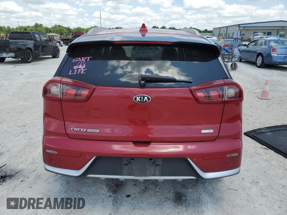 2018 Kia Niro Touring with VIN KNDCE3LC1J5111263, listed as a Copart auction lot 51804444 with 104,192 mi miles and Non Repairable. Bid and sale history available at carsss.com. Image 6.