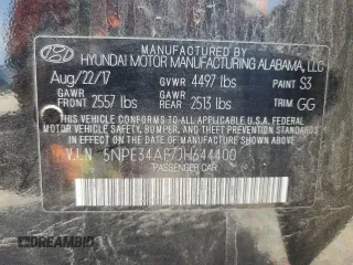 2018 Hyundai Sonata SEL z VIN 5NPE34AF7JH644400, wystawiony jako Copart lot #56585165 z przebiegiem 87 554 mil mil oraz Szkoda całkowita • Salvage title. Historia ofert i sprzedaży dostępna na DreamBid. Obrazek 12.