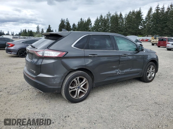 2015 Ford Edge Titanium z VIN 2FMTK4K84FBB09582, wystawiony jako Copart lot #55801915 z przebiegiem 72 533 mil mil oraz Szkoda całkowita • Salvage title. Historia ofert i sprzedaży dostępna na DreamBid. Obrazek 3.
