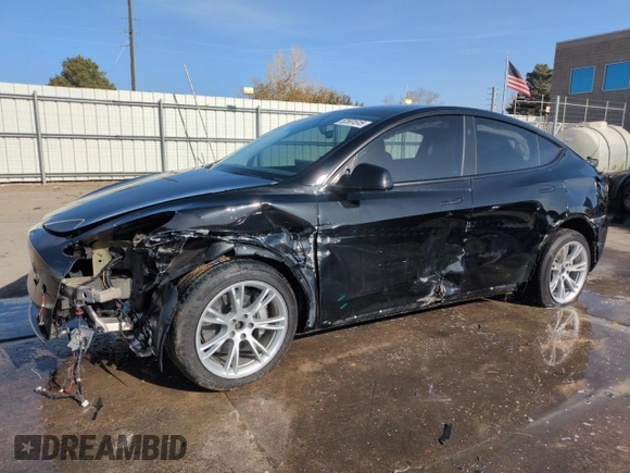 2023 Tesla Model Y Long Range with VIN 7SAYGDEE5PF850358, listed as a Copart auction lot 52581615 with 19,376 mi miles and Salvage Title. Bid and sale history available at DreamBid. Image 1.