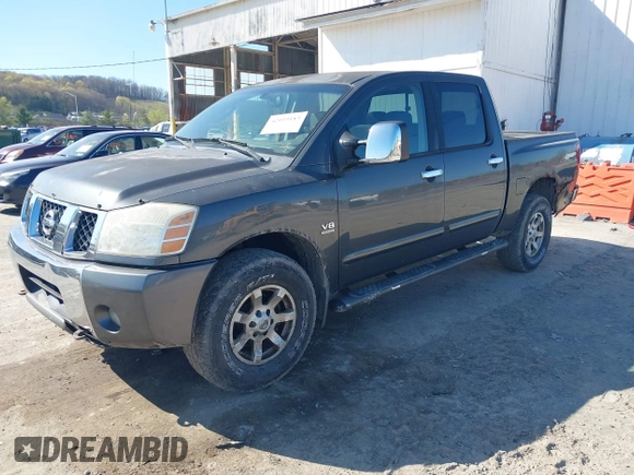 2004 Nissan Titan LE with VIN 1N6AA07B24N574789, listed as a IAAI auction lot 42039183 with 147,691 mi miles. Bid and sale history available at carsss.com. Image 2.