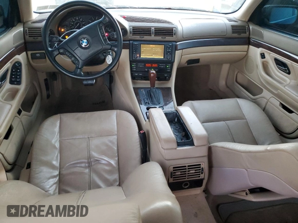 2001 BMW 7 Series 740iL with VIN WBAGH83481DP27673, listed as a Copart auction lot 75961134 with 149,120 mi miles and Salvage Title. Bid and sale history available at carsss.com. Image 8.