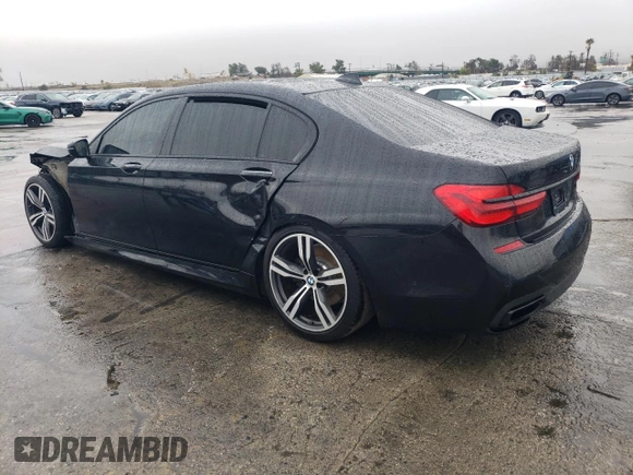 2018 BMW 7 Series 750i with VIN WBA7F0C54JGM22895, listed as a Copart auction lot 44083875 with 0 mi miles and Clean Title. Bid and sale history available at carsss.com. Image 2.