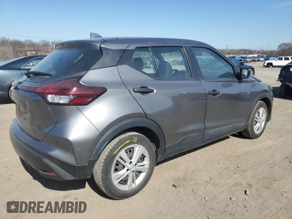 2021 Nissan Kicks S with VIN 3N1CP5BV8ML523079, listed as a Copart auction lot 48264935 with 82,934 mi miles and Salvage Title. Bid and sale history available at DreamBid. Image 3.