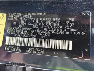 2006 Lexus RX 400h с VIN JTJHW31U660019369, выставлен на аукционе IAAI как лот 42312261 с пробегом 244 769 миль миль и . История ставок и продаж доступна на DreamBid. Изображение 9.