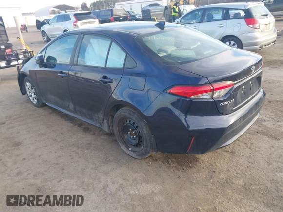 2022 Toyota Corolla LE with VIN 5YFEPMAE9NP306727, listed as a IAAI auction lot 41601452 with 29,969 mi miles and . Bid and sale history available at DreamBid. Image 3.