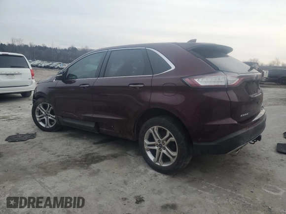2018 Ford Edge Titanium with VIN 2FMPK4K95JBB39743, listed as a Copart auction lot 46539345 with 0 mi miles and Salvage Title. Bid and sale history available at carsss.com. Image 2.