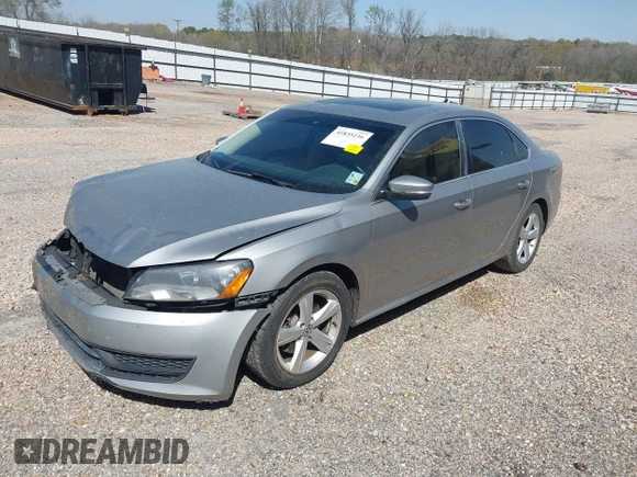2013 Volkswagen Passat SE w/Sunroof with VIN 1VWBH7A35DC118355, listed as a IAAI auction lot 41835236 with 228,358 mi miles. Bid and sale history available at carsss.com. Image 2.