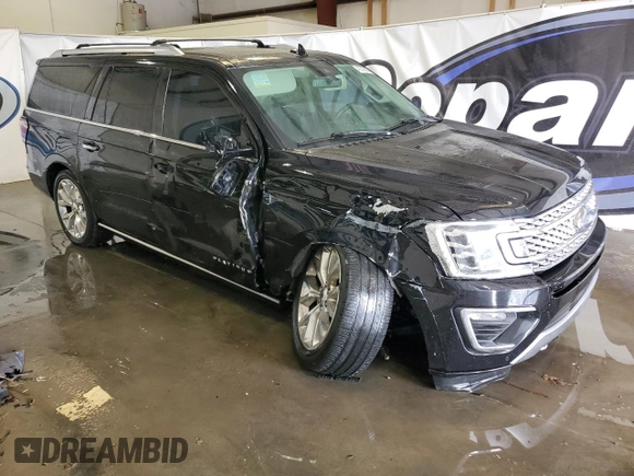 2018 Ford Expedition Max Platinum with VIN 1FMJK1MT3JEA54854, listed as a Copart auction lot 46295665 with 192,965 mi miles and Salvage title. Bid and sale history available at DreamBid. Image 4.