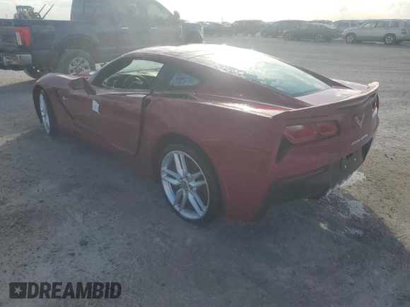 2015 Chevrolet Corvette Z51 2LT z VIN 1G1YJ2D79F5109676, wystawiony jako Copart lot #75952144 z przebiegiem Nie podano mil oraz Szkoda całkowita • Salvage title. Historia ofert i sprzedaży dostępna na DreamBid. Obrazek 2.