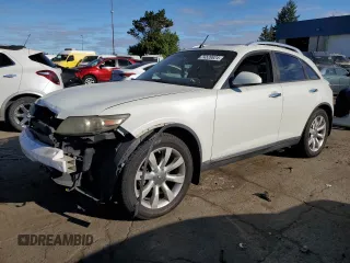 2007 Infiniti FX with VIN JNRAS08W77X210426, listed as a Copart auction lot 74520624 with 142,684 mi miles and Salvage Title. Bid and sale history available at DreamBid. Image 1.