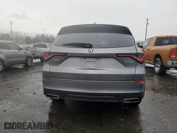 2023 Acura MDX w/A-Spec Package with VIN 5J8YE1H02PL026981, listed as a Copart auction lot 43169925 with 21,058 mi miles and Salvage Title. Bid and sale history available at carsss.com. Image 6.