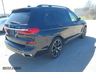 2019 BMW X7 xDrive50i with VIN 5UXCX4C52KLS36334, listed as a IAAI auction lot 42066957 with 43,003 mi miles. Bid and sale history available at carsss.com. Image 4.