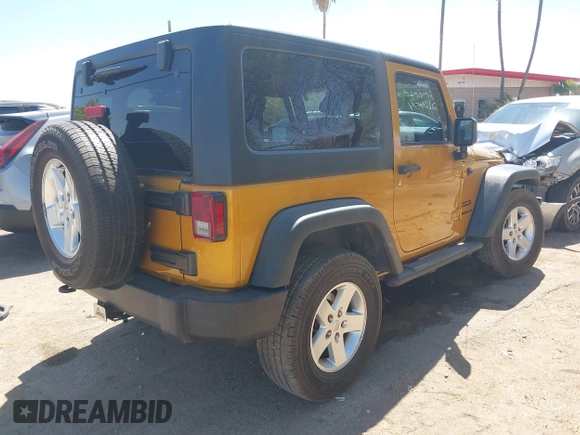 2014 Jeep Wrangler Sport with VIN 1C4AJWAG5EL223883, listed as a IAAI auction lot 42002814 with 134,361 mi miles and . Bid and sale history available at carsss.com. Image 4.