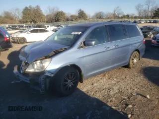 2005 Honda Odyssey TOURING with VIN 5FNRL38875B129436, listed as a Copart auction lot 89017365 with 0 mi miles and Salvage Title. Bid and sale history available at carsss.com. Image 1.