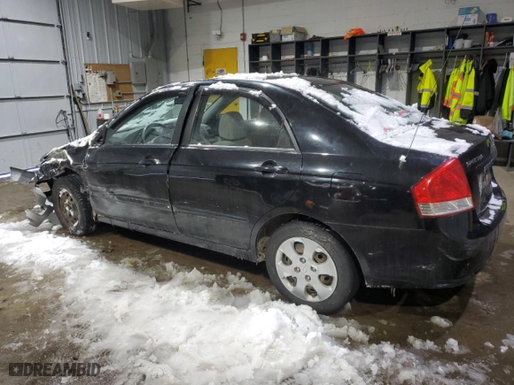2007 Kia Spectra EX with VIN KNAFE122X75444545, listed as a Copart auction lot 45406305 with 186,245 mi miles and Salvage Title. Bid and sale history available at carsss.com. Image 2.