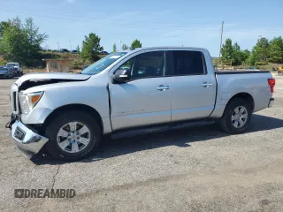 2019 Nissan Titan SV with VIN 1N6AA1EK7KN512455, listed as a Copart auction lot 60694895 with 58,171 mi miles and Salvage title. Bid and sale history available at DreamBid. Image 1.