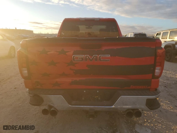 2020 GMC Sierra 1500 SLE with VIN 1GTR9BED7LZ358085, listed as a Copart auction lot 87418044 with 155,643 mi miles and Salvage Title. Bid and sale history available at carsss.com. Image 6.