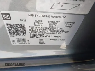 2023 GMC Acadia SLT with VIN 1GKKNML40PZ119581, listed as a IAAI auction lot 41841288 with 23,611 mi miles and . Bid and sale history available at DreamBid. Image 9.