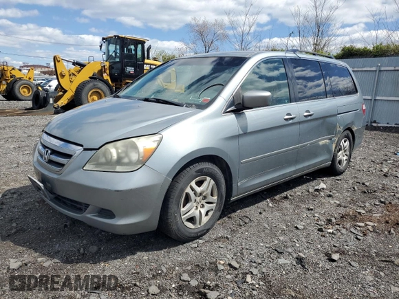 2005 Honda Odyssey EX with VIN 5FNRL38455B035925, listed as a Copart auction lot 51742315 with 213,322 mi miles and Clean Title. Bid and sale history available at carsss.com. Image 1.