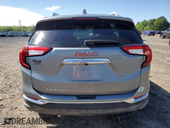2023 GMC Terrain SLT with VIN 3GKALPEG4PL271042, listed as a Copart auction lot 53159875 with 25,528 mi miles and Salvage title. Bid and sale history available at DreamBid. Image 6.