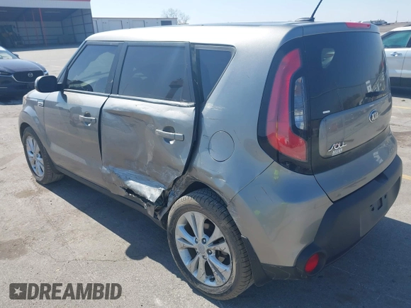 2015 Kia Soul + with VIN KNDJP3A53F7165066, listed as a IAAI auction lot 41790238 with 98,569 mi miles and . Bid and sale history available at DreamBid. Image 3.