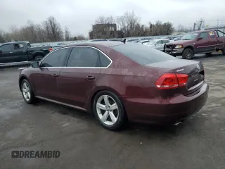 2013 Volkswagen Passat SE w/Sunroof with VIN 1VWBP7A31DC057251, listed as a Copart auction lot 51686445 with 107,792 mi miles and Salvage Title. Bid and sale history available at carsss.com. Image 2.