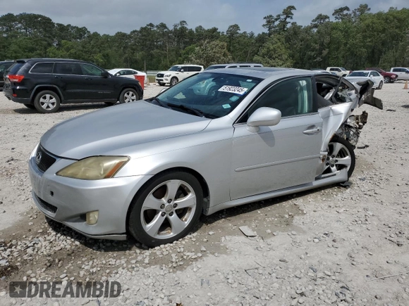 2006 Lexus IS 250 with VIN JTHCK262665006505, listed as a Copart auction lot 51923245 with Not Provided miles and Salvage Title. Bid and sale history available at DreamBid. Image 1.