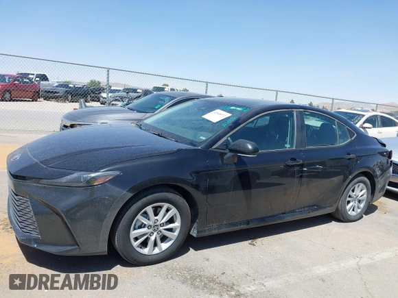 2025 Toyota Camry LE with VIN 4T1DAACK9SU522182, listed as a IAAI auction lot 42048972 with 18,498 mi miles and . Bid and sale history available at DreamBid. Image 14.