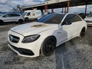 2018 Mercedes-Benz C 63 AMG with VIN 55SWF8GB6JU239102, listed as a Copart auction lot 41472985 with 50,041 mi miles and Non repairable. Bid and sale history available at DreamBid. Image 1.