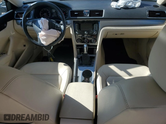 2015 Volkswagen Passat SE with VIN 1VWBS7A35FC076077, listed as a Copart auction lot 46589295 with 76,419 mi miles and Salvage title. Bid and sale history available at DreamBid. Image 8.