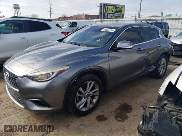 2017 Infiniti QX30 Sport with VIN SJKCH5CP3HA017499, listed as a Copart auction lot 46955954 with 100,772 mi miles. Bid and sale history available at carsss.com. Image 1.