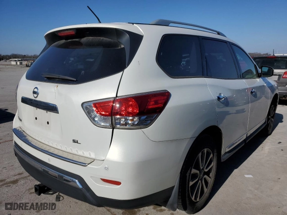 2013 Nissan Pathfinder S with VIN 5N1AR2MN9DC687930, listed as a Copart auction lot 86214884 with 166,591 mi miles and Clean Title. Bid and sale history available at carsss.com. Image 3.
