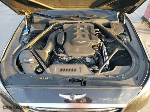 2018 Genesis G80 3.8L with VIN KMHGN4JE7JU270592, listed as a Copart auction lot 77489614 with 42,791 mi miles and Salvage Title. Bid and sale history available at carsss.com. Image 11.