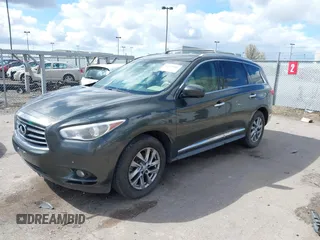 2013 Infiniti JX35 z VIN 5N1AL0MM0DC302090, wystawiony jako IAAI lot #41945285 z przebiegiem 198 767 mil mil oraz . Historia ofert i sprzedaży dostępna na DreamBid. Obrazek 2.