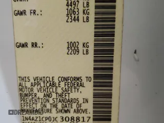 2018 Nissan LEAF SL with VIN 1N4AZ1CP0JC308817, listed as a Copart auction lot 88687055 with 40,644 mi miles and Salvage Title. Bid and sale history available at DreamBid. Image 12.