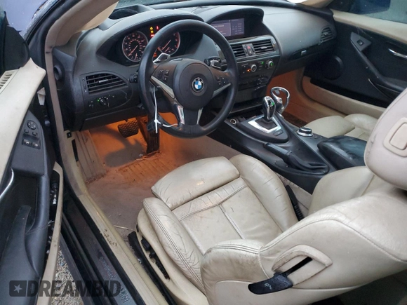 2008 BMW 6 Series 650i z VIN WBAEA53518CV90157, wystawiony jako Copart lot #82015684 z przebiegiem 170 898 mil mil oraz Czysty tytuł • Clean title. Historia ofert i sprzedaży dostępna na DreamBid. Obrazek 8.
