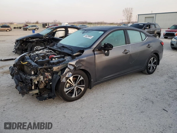 2020 Nissan Sentra SV with VIN 3N1AB8CV9LY303036, listed as a Copart auction lot 46229804 with 103,755 mi miles and Salvage Title. Bid and sale history available at carsss.com. Image 1.