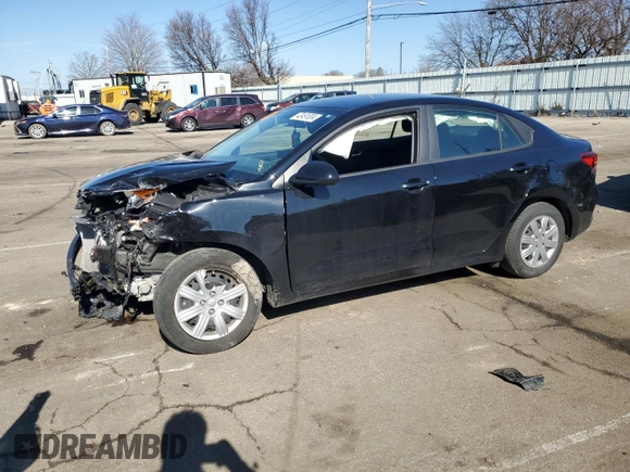 2021 Kia Rio LX with VIN 3KPA24AD7ME430662, listed as a Copart auction lot 43491004 with 34,246 mi miles and Salvage Title. Bid and sale history available at carsss.com. Image 1.