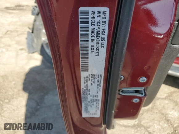 2021 Jeep Cherokee Latitude Lux with VIN 1C4PJMMX3MD232777, listed as a Copart auction lot 56071955 with 56,594 mi miles and Salvage title. Bid and sale history available at DreamBid. Image 12.